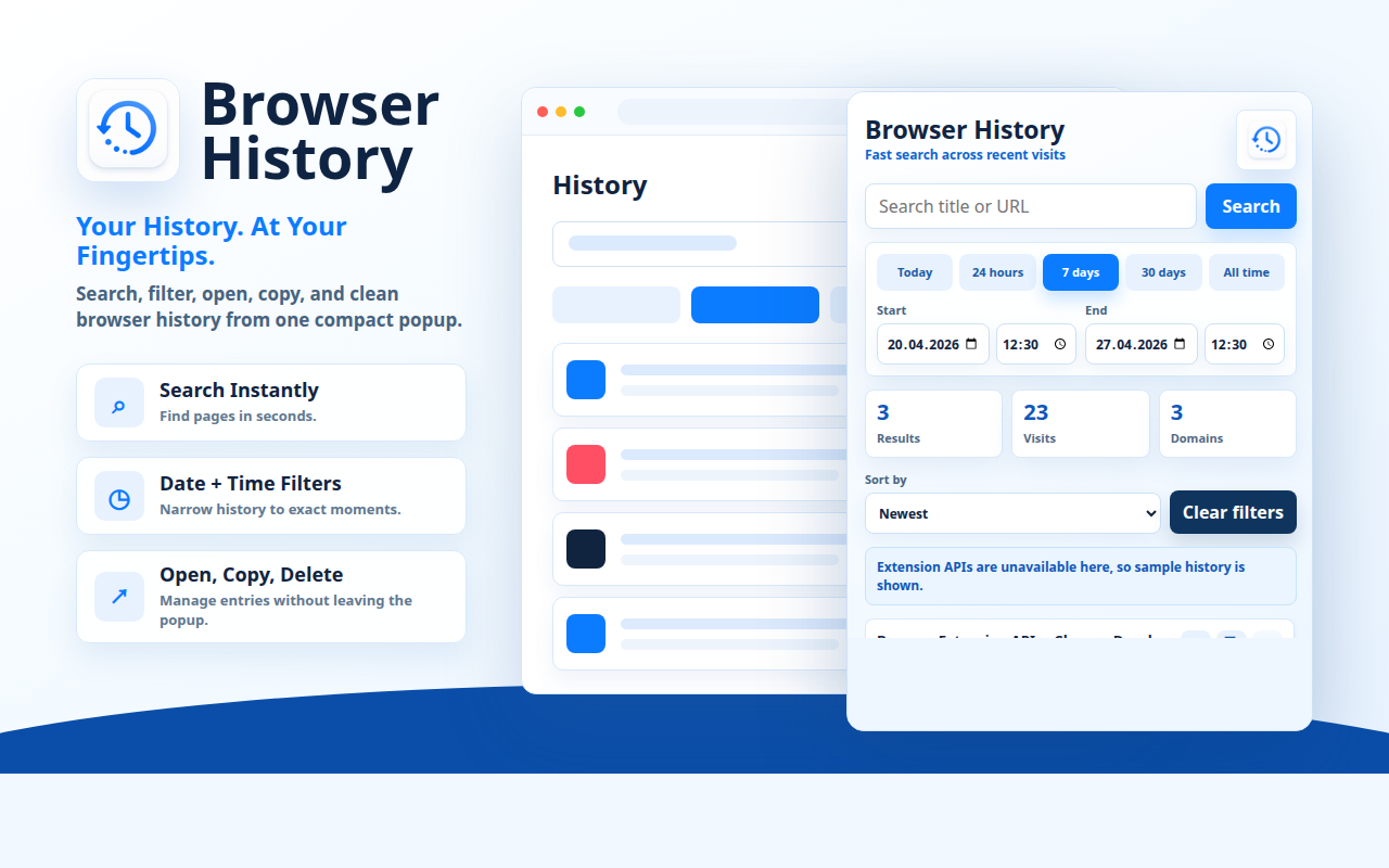 Brauzer Tarixi uzantısı popup